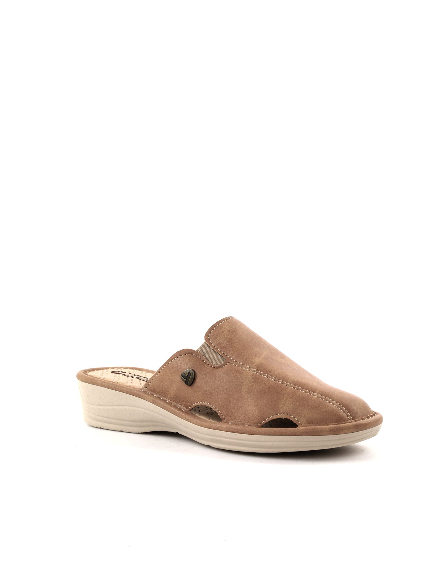 Tiglio 1629, ciabatta sabot beige da donna per uso quotidiano