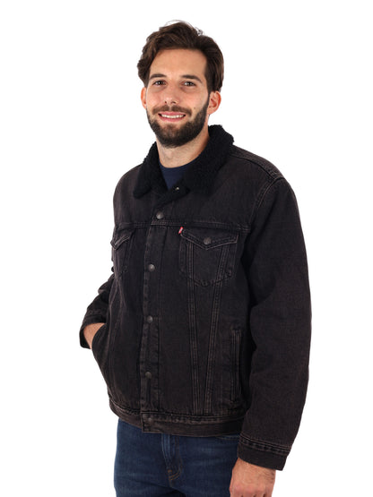 GIACCA SHERPA LEVI'S DA UOMO NERO