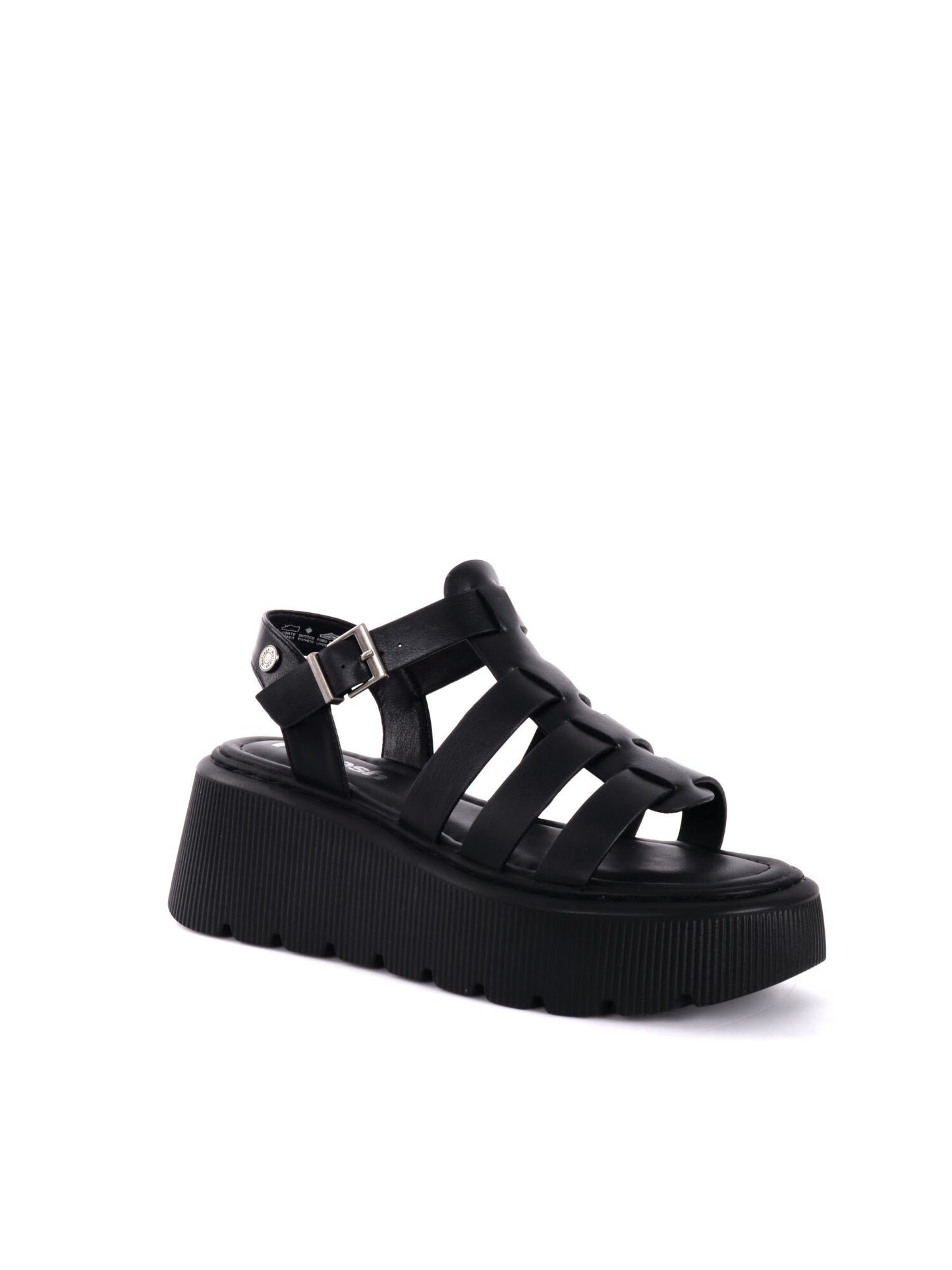 SANDALO CON ZEPPA REFRESH DONNA NERO