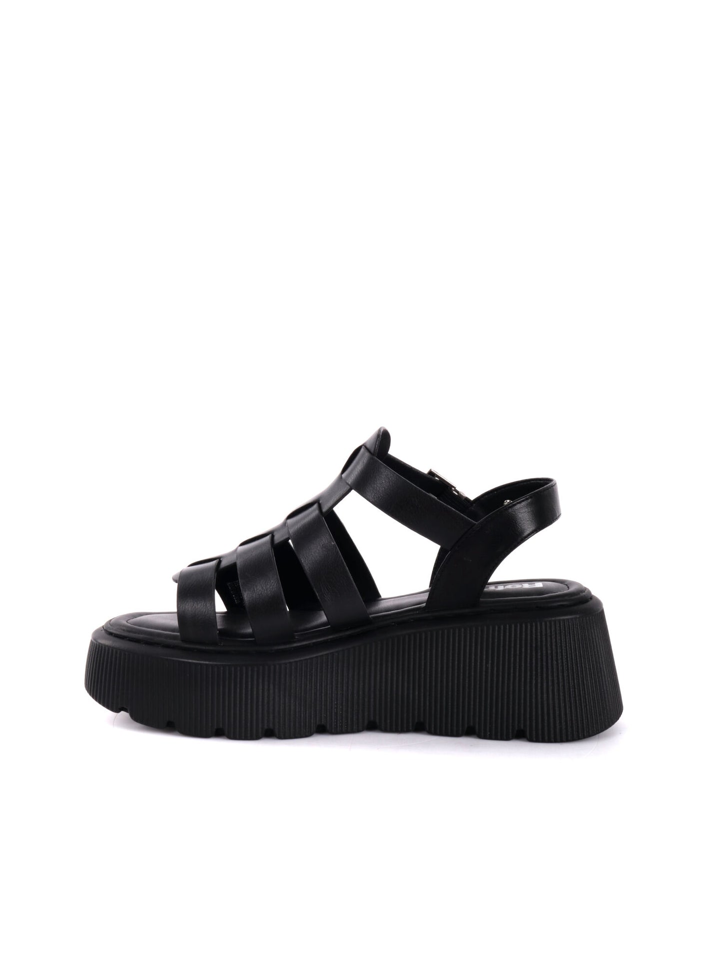 SANDALO CON ZEPPA REFRESH DONNA NERO