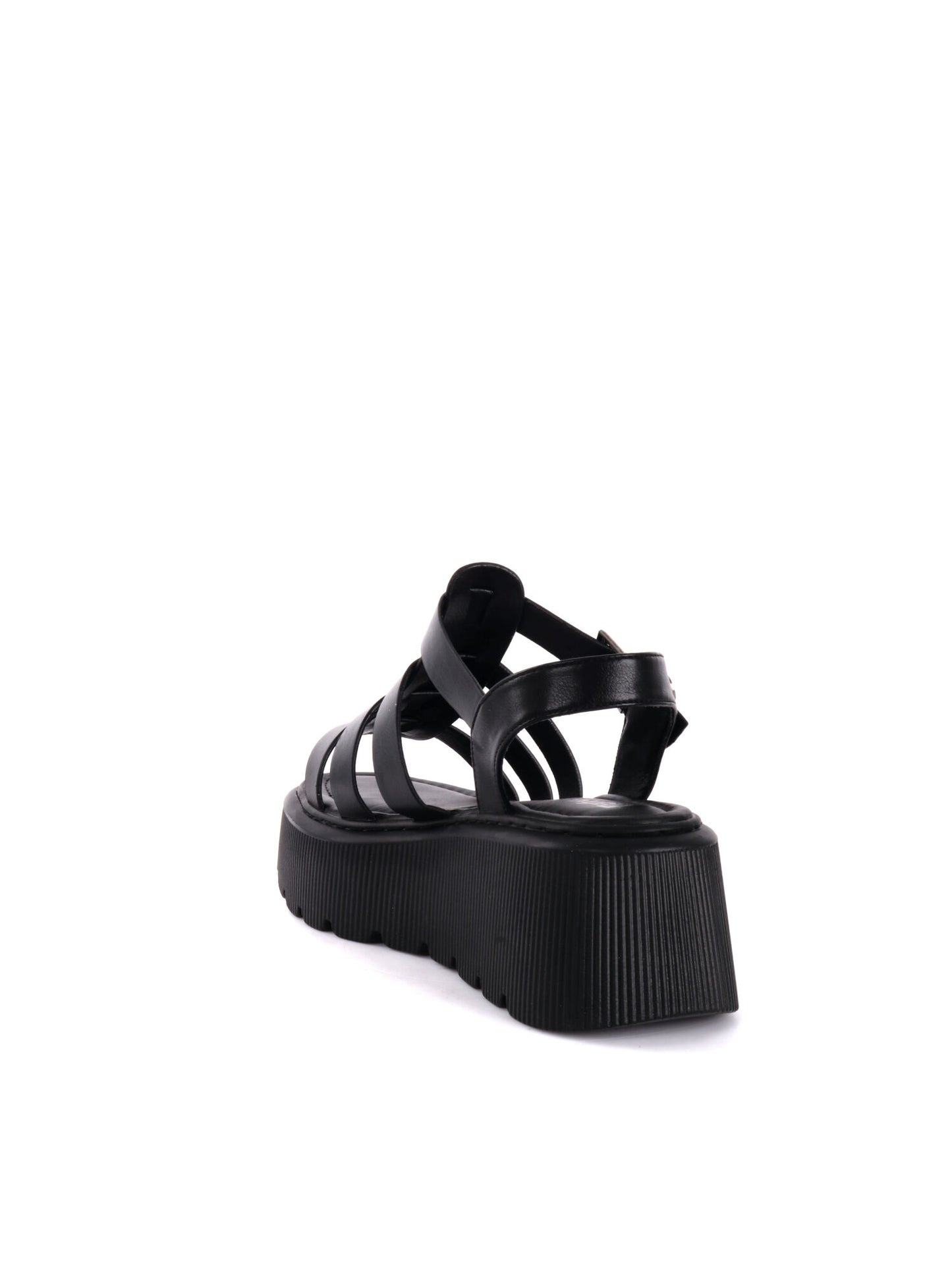 SANDALO CON ZEPPA REFRESH DONNA NERO