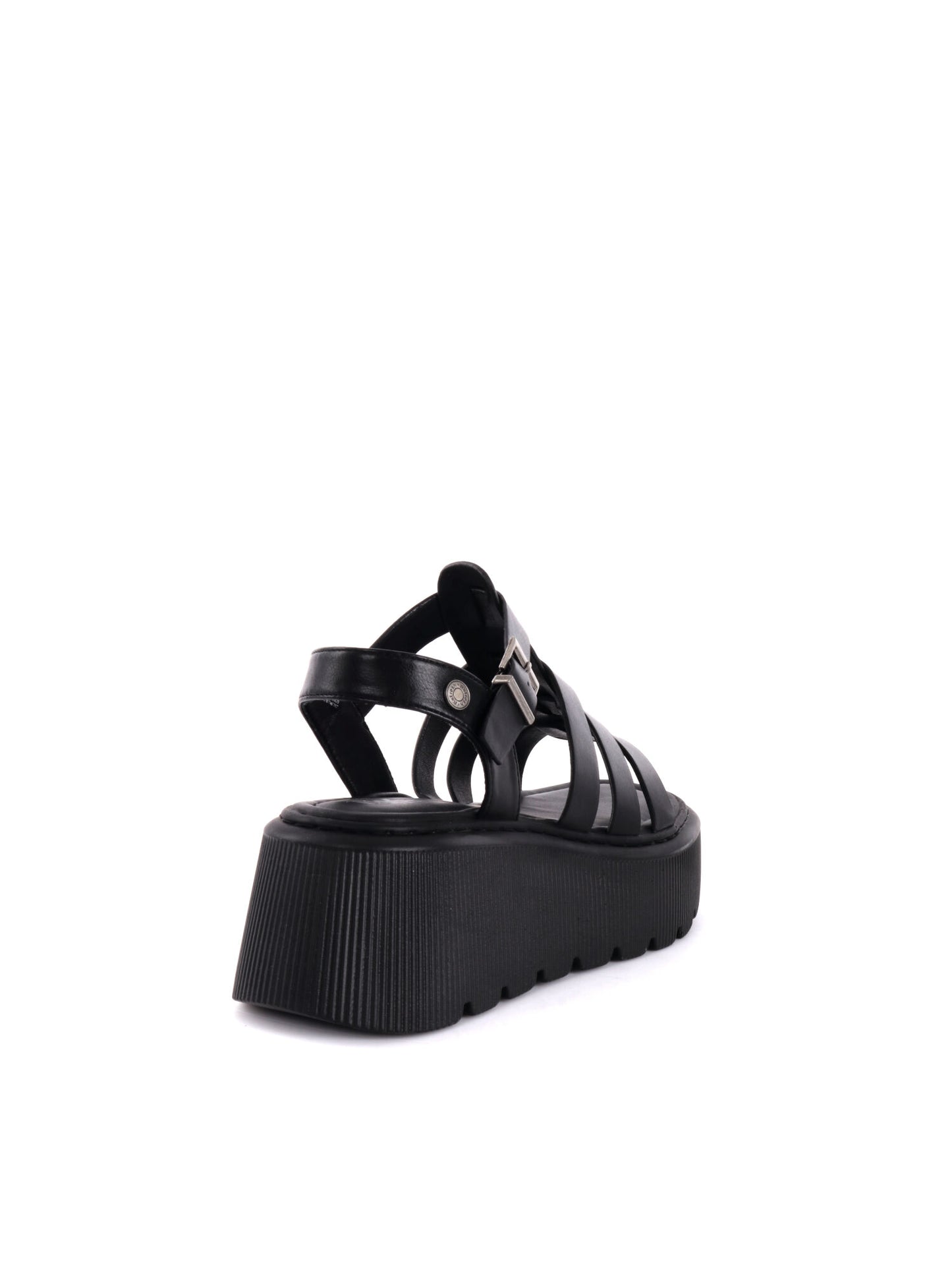 SANDALO CON ZEPPA REFRESH DONNA NERO