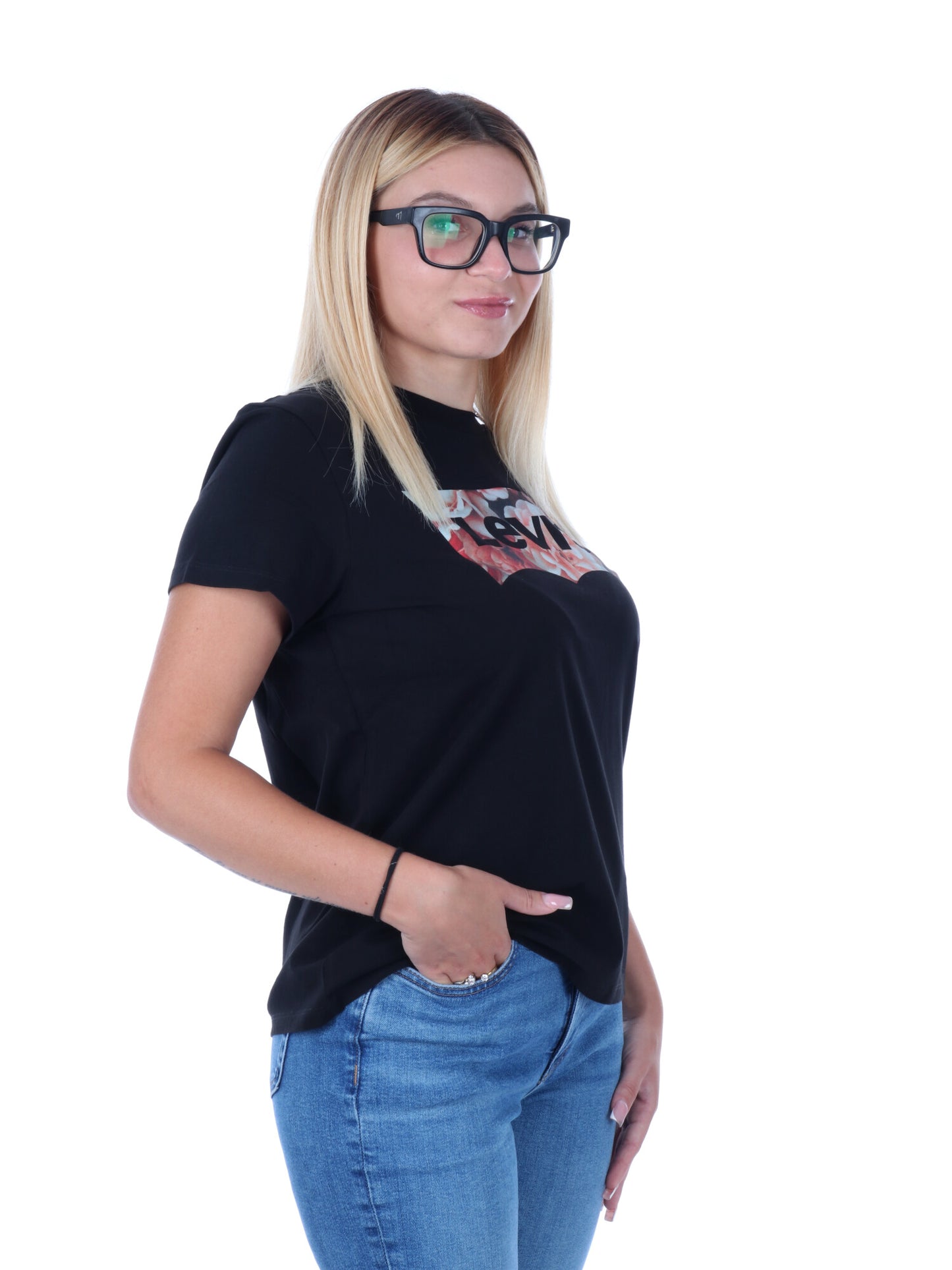 T-SHIRT CON STAMPA LEVI'S DONNA NERO