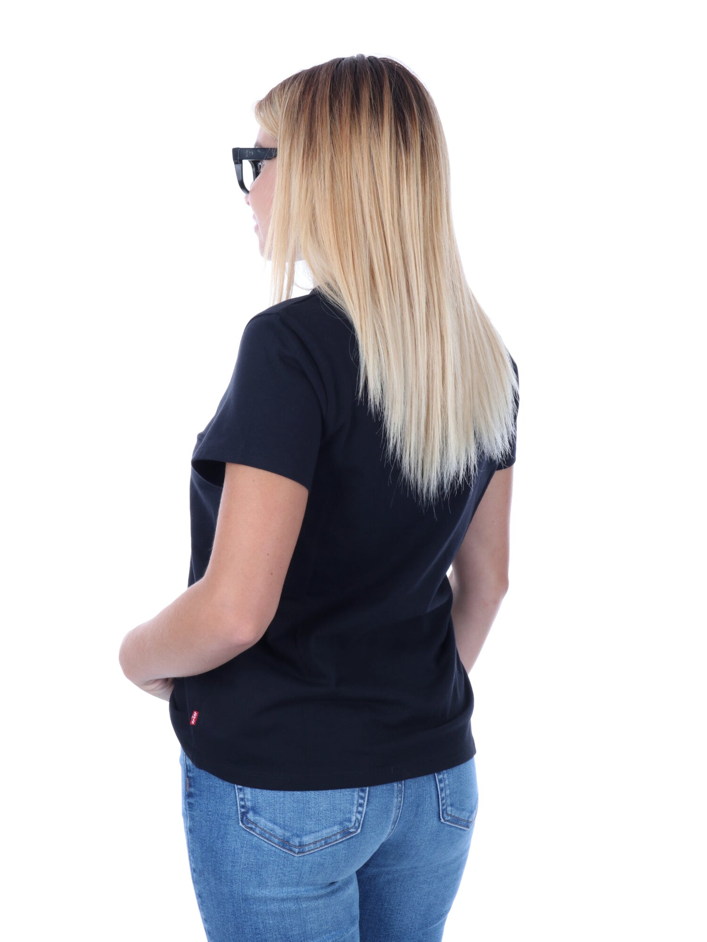 T-SHIRT CON STAMPA STRASS LEVI'S DONNA NERO