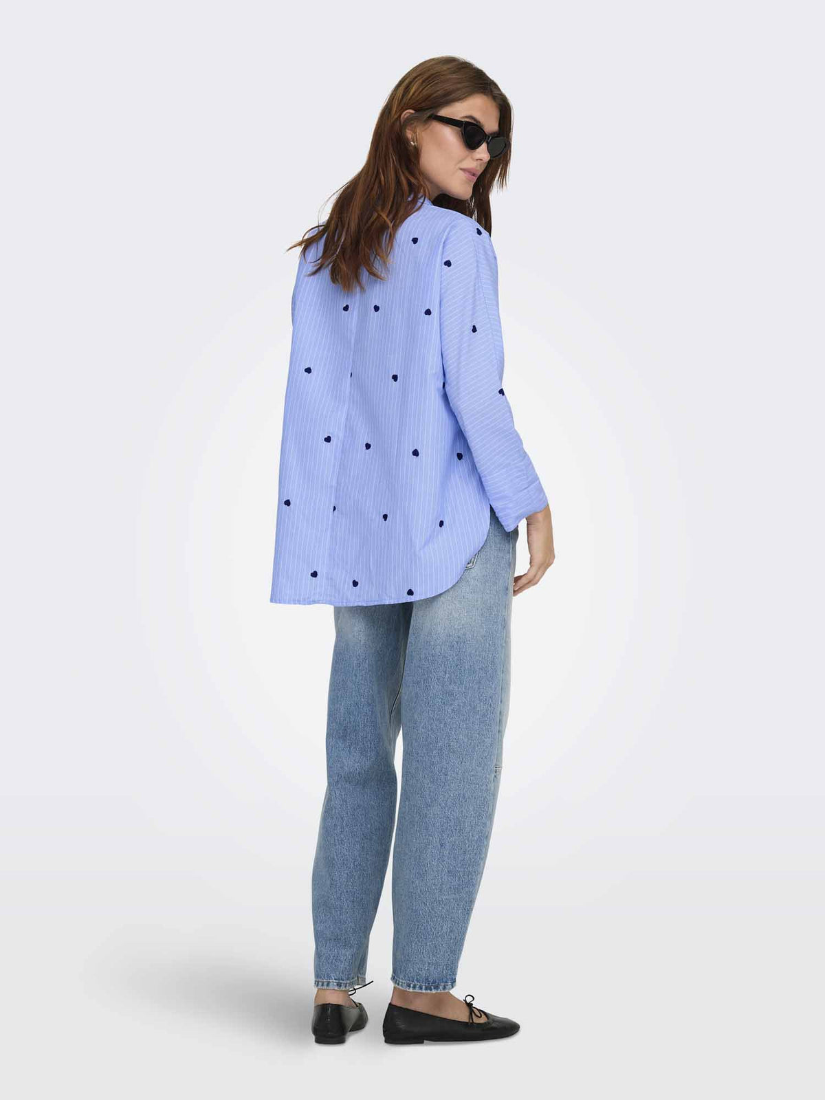 Only new lina grace camicia da donna azzurro