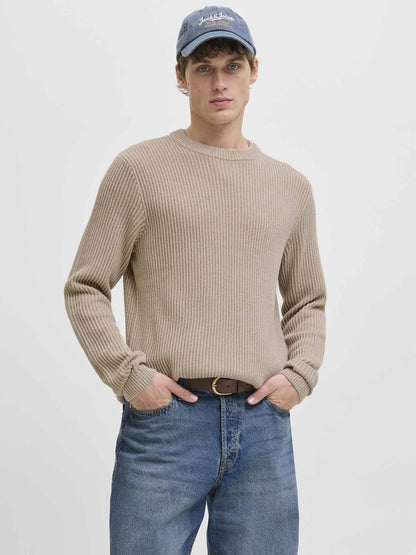Jack&jones dover maglia da uomo beige