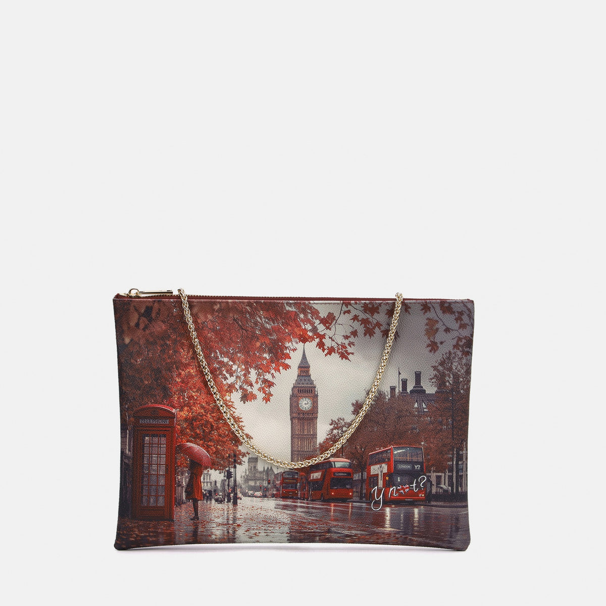 Y-not clutch big borsa da unisex bordeaux