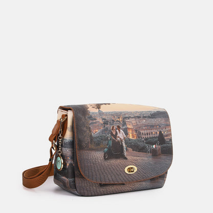 Y-not flap bag large borsa da unisex taupe
