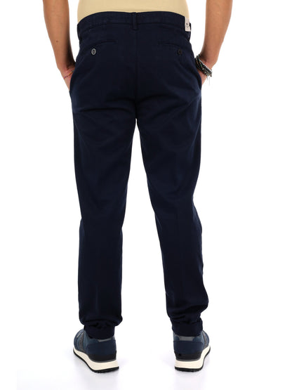 Fb panta diagonale pantalone da uomo blu