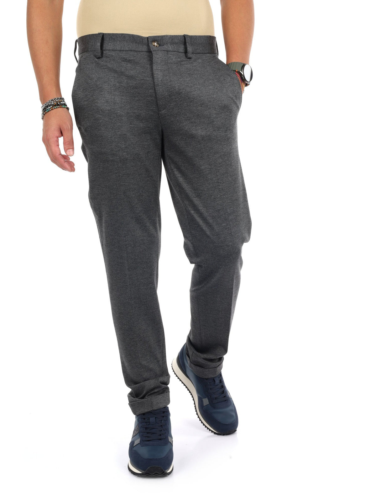 Fb panta p.milano pantalone da uomo grigio