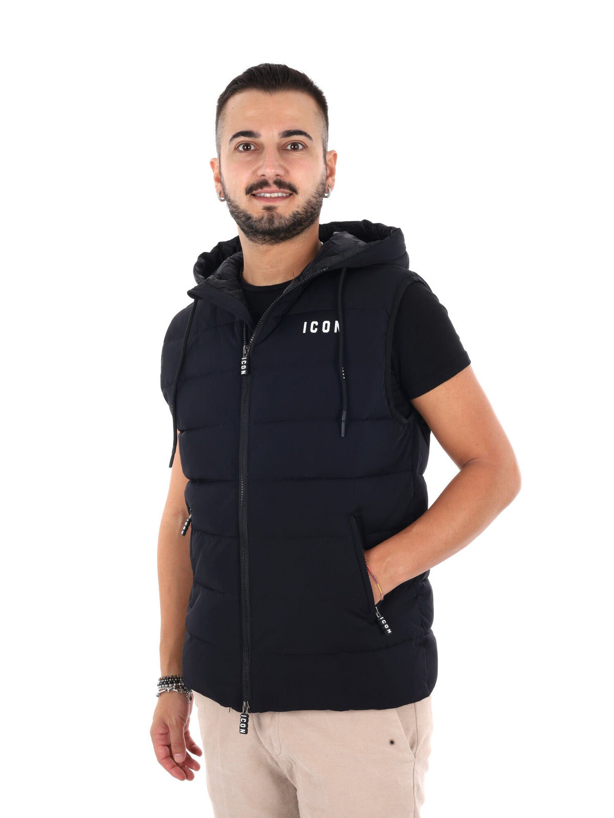 Icon gilet giubbino da uomo nero