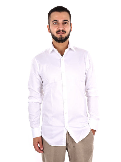 Ck slim str collar camicia da uomo bianco