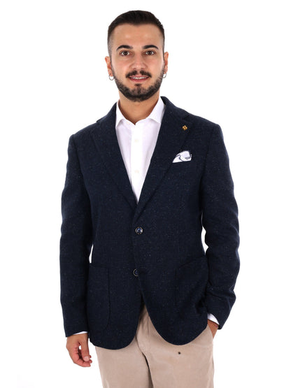 Fb giacca bottonata da uomo blu
