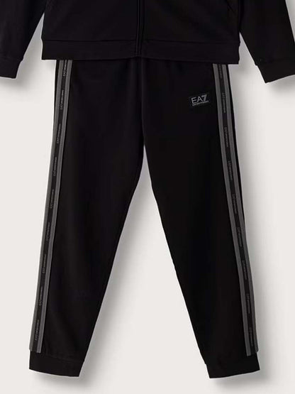 EA7 train logo serie pantalone da bambino/a nero