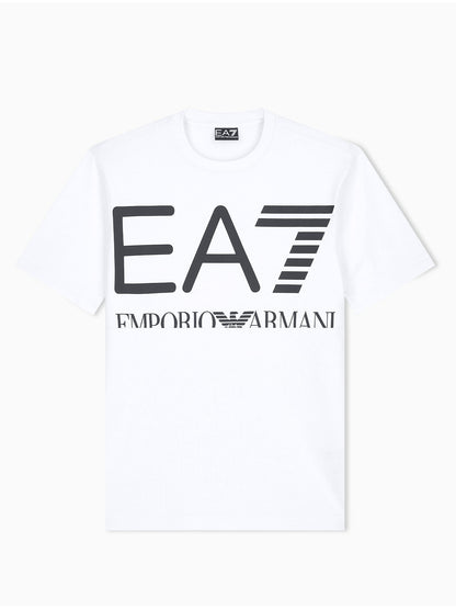 EA7 train logo serie t-shirt da uomo bianco