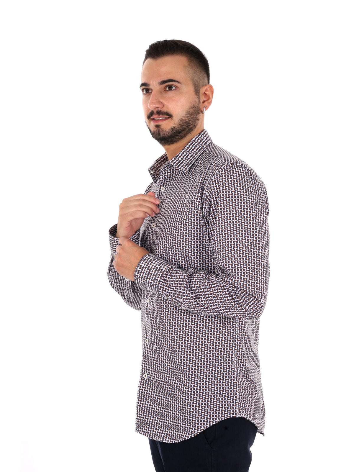 Fb camicia appesa da uomo marrone