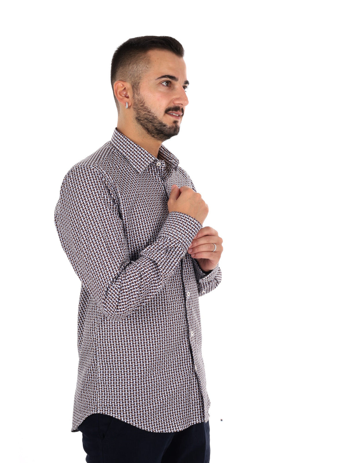 Fb camicia appesa da uomo marrone