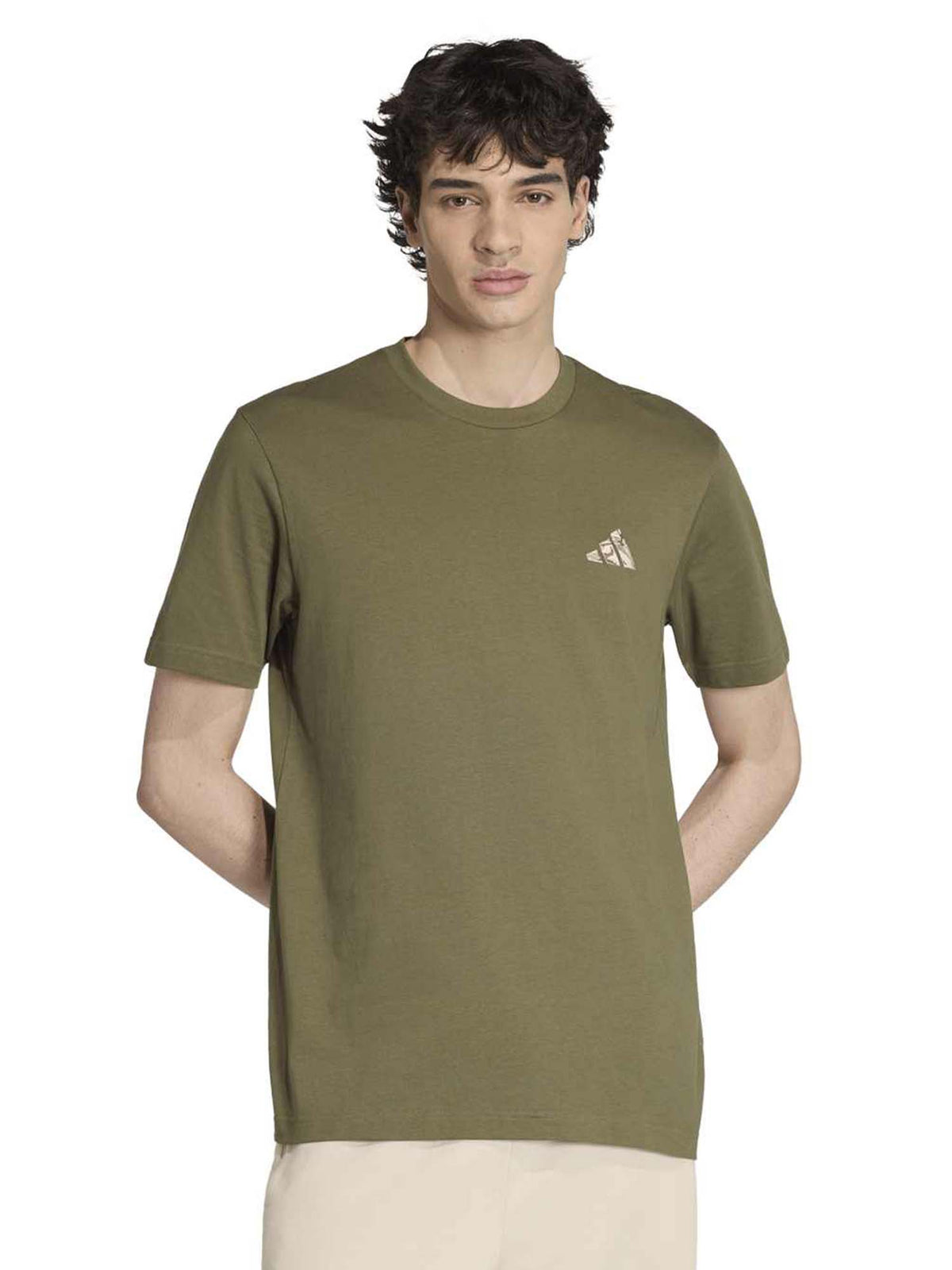 Adidas t-shirt camo da uomo oliva