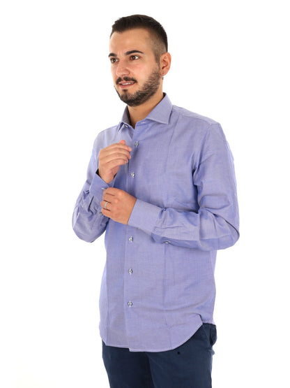 Fb camicia 387 da uomo azzurro