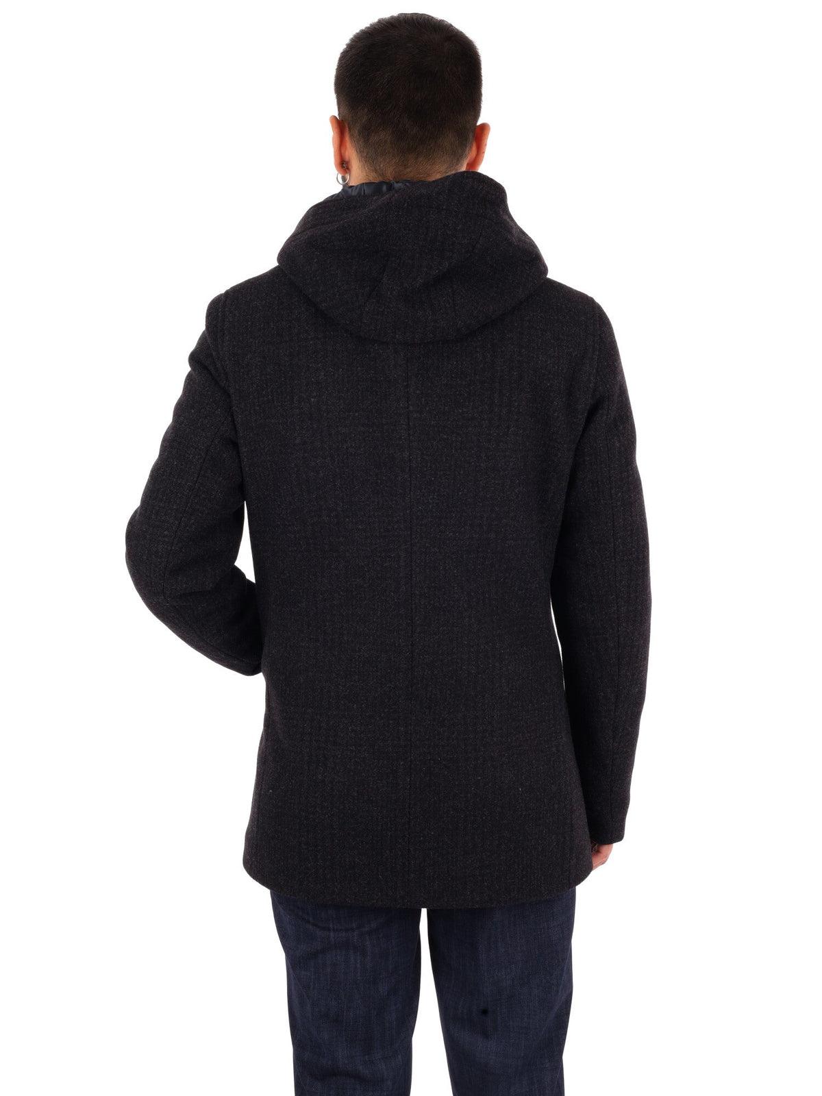 Fb cappotto cappucci da uomo antracite