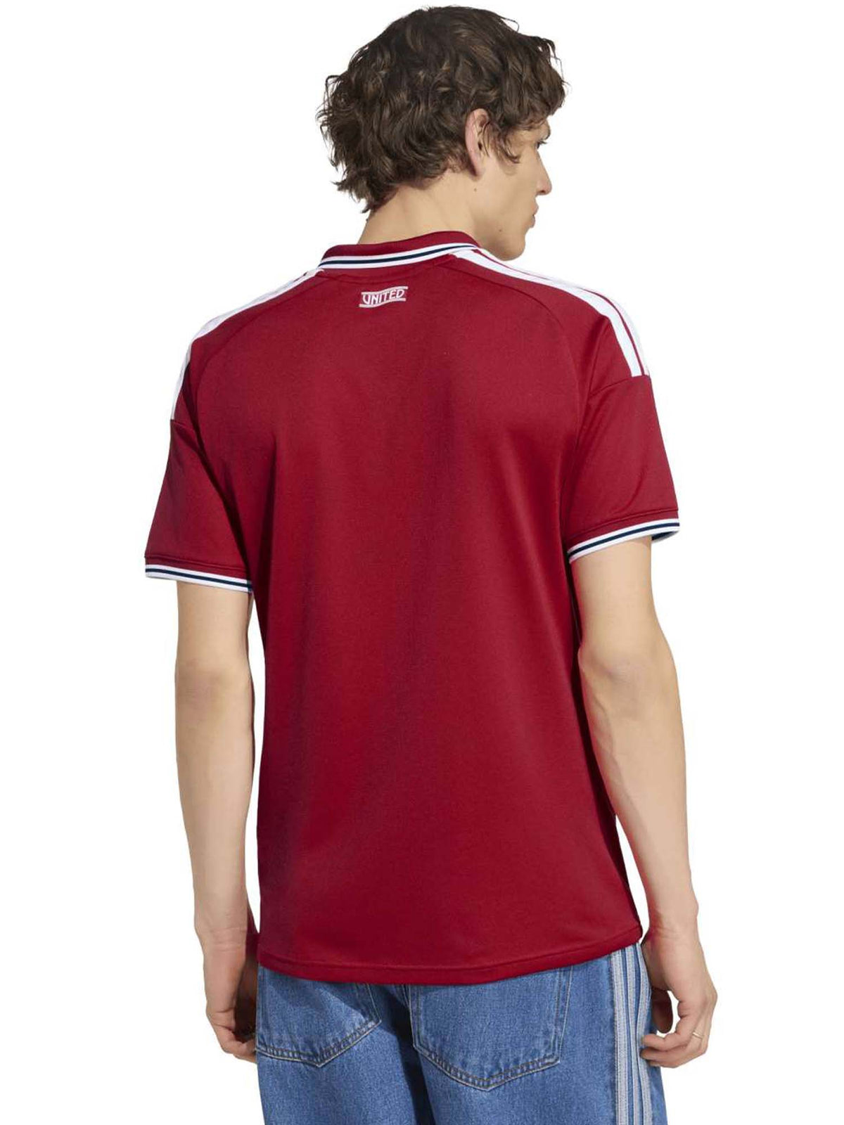 Adidas manchester h t-shirt mm calcio da uomo rosso