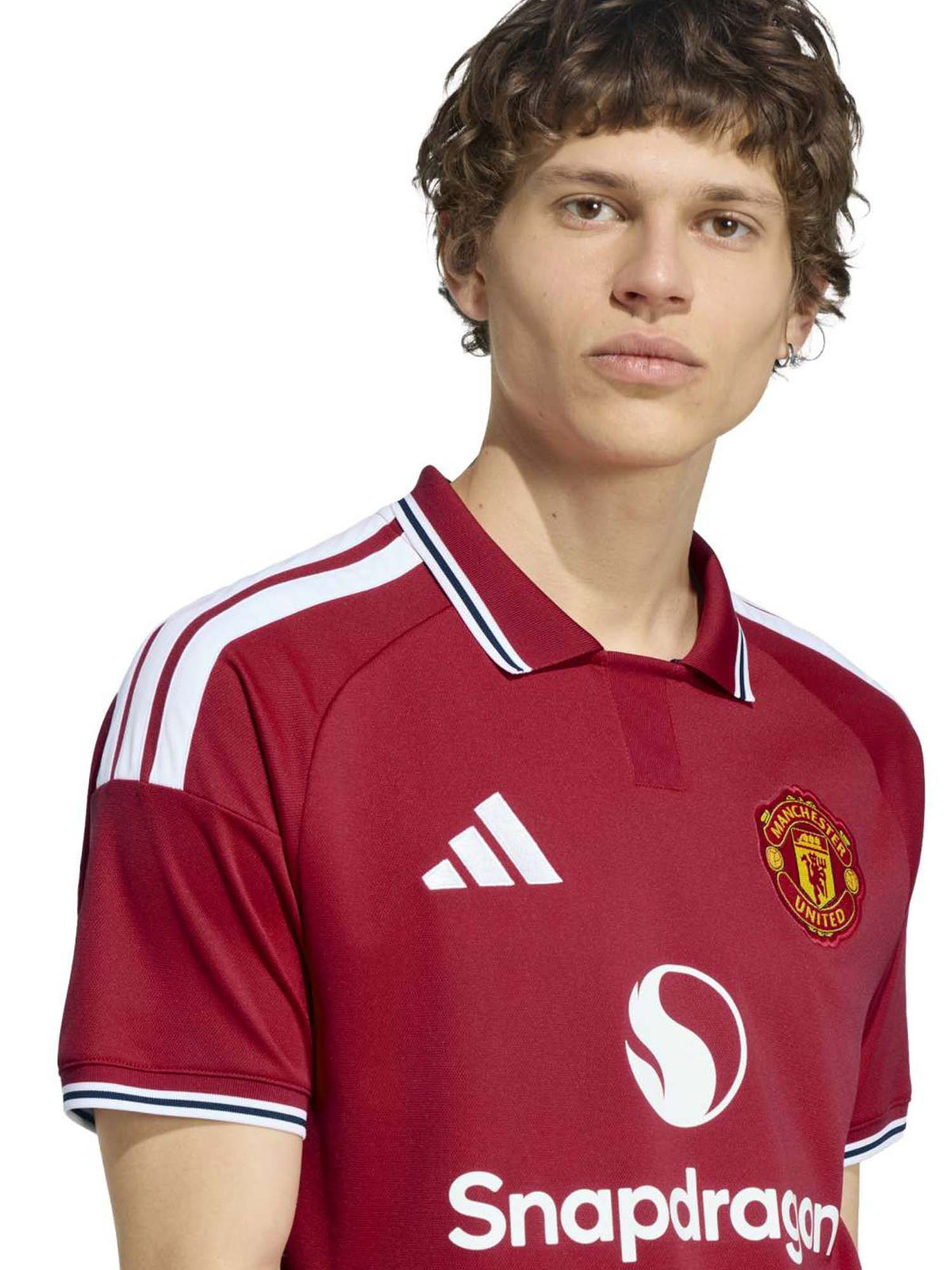 Adidas manchester h t-shirt mm calcio da uomo rosso
