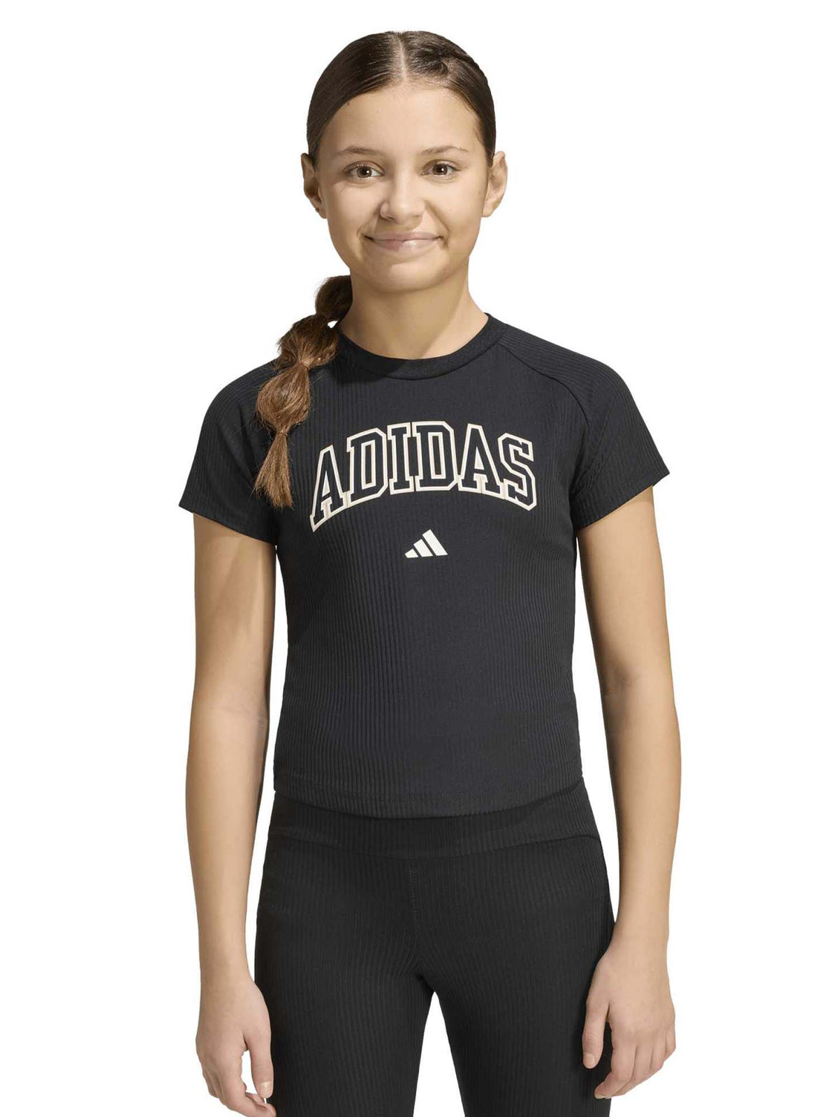 Adidas g. tee colleg t-shirt da bambino/a nero