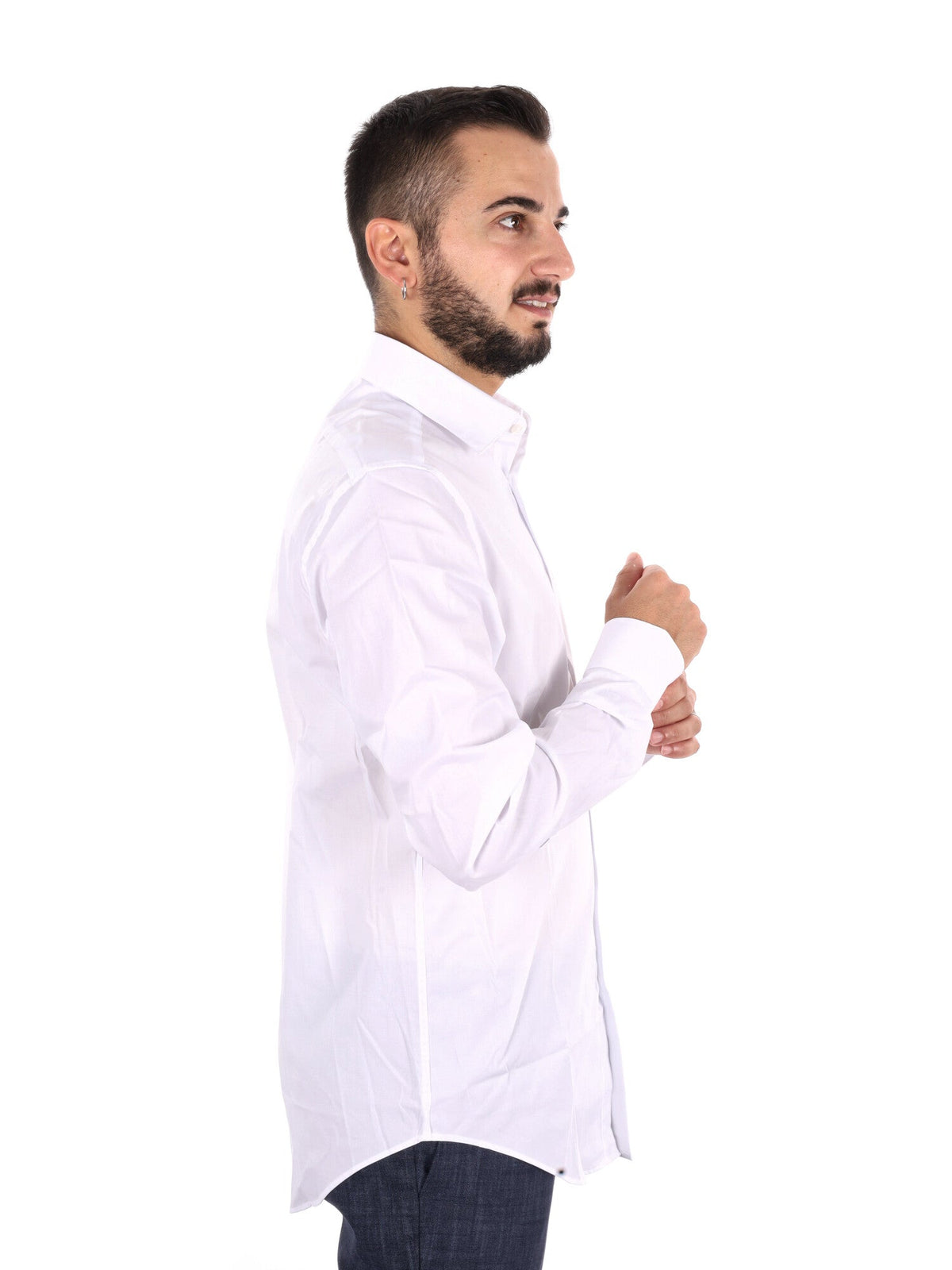 Calvin klein ess.pop camicia da uomo bianco