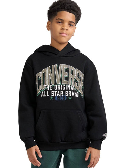 Converse felpa fl da bambino/a nero