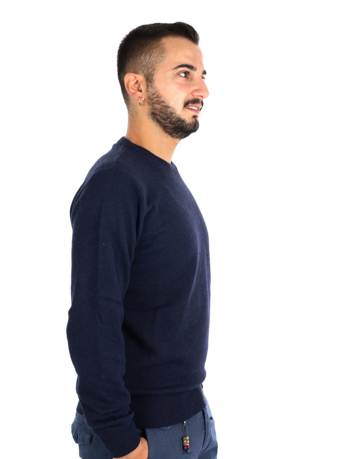 Fb maglia cashm da uomo blu