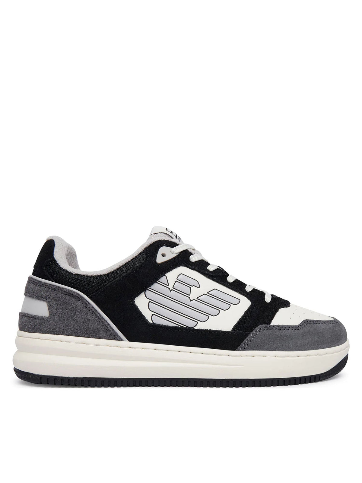 EA7 slasher eagle sneakers da uomo nero-bianco