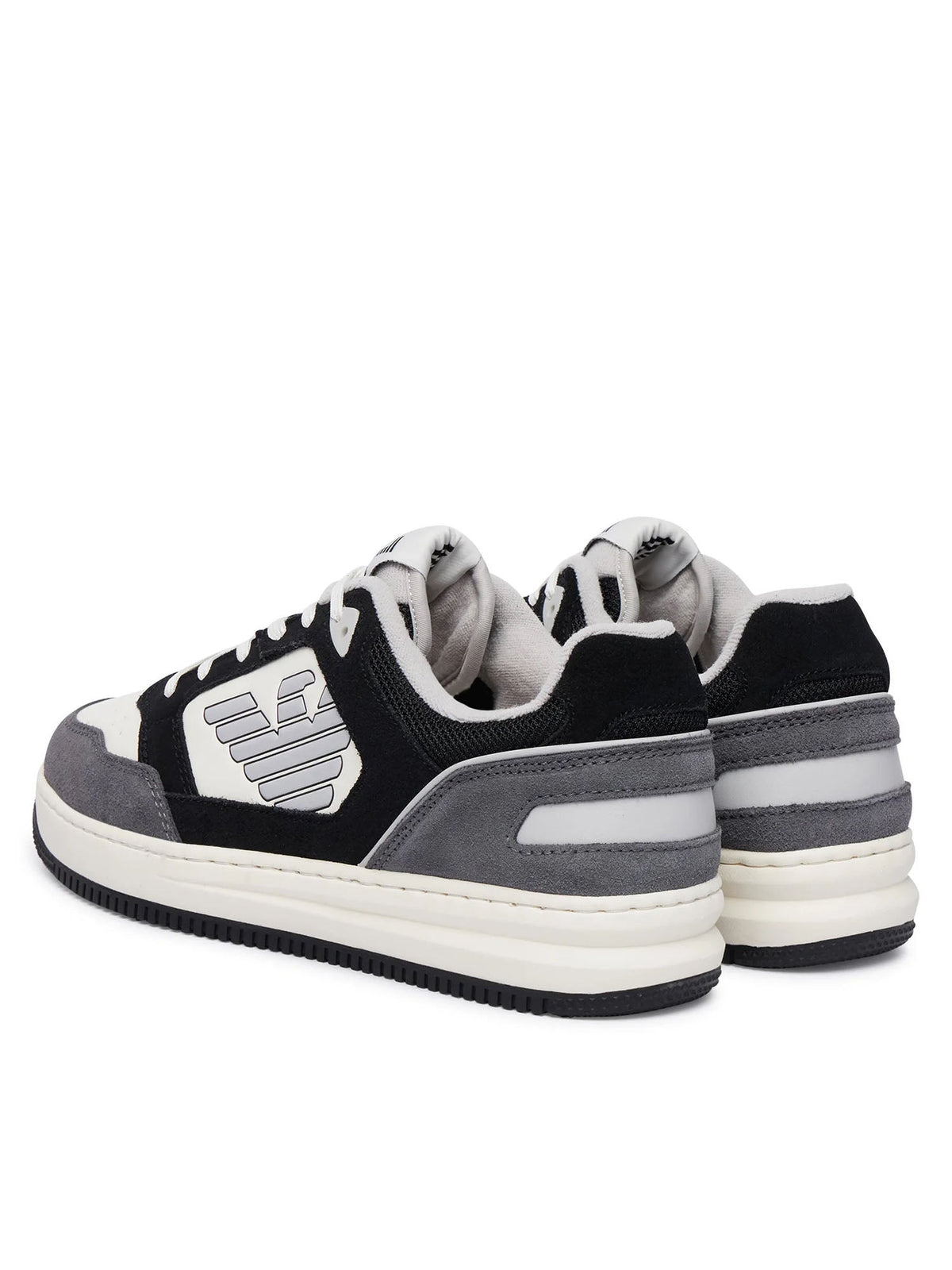 EA7 slasher eagle sneakers da uomo nero-bianco