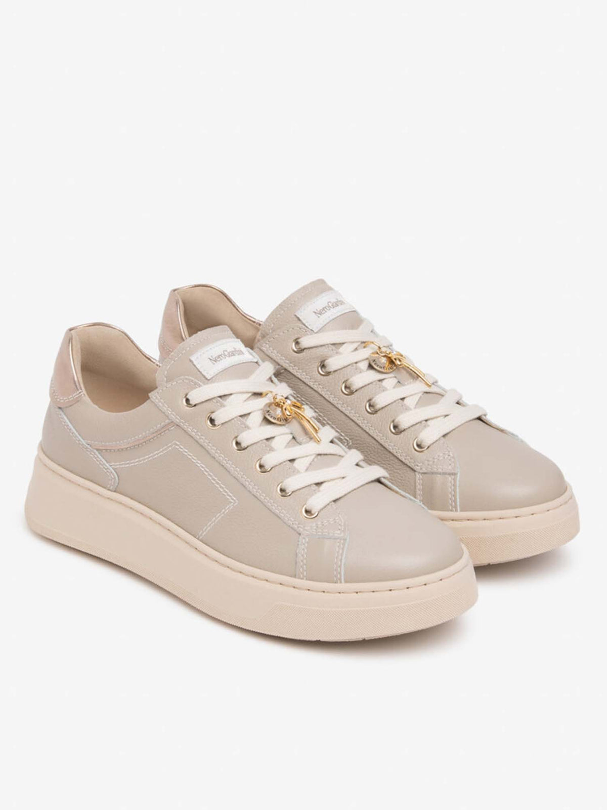 Nero giardini string stringata da donna beige