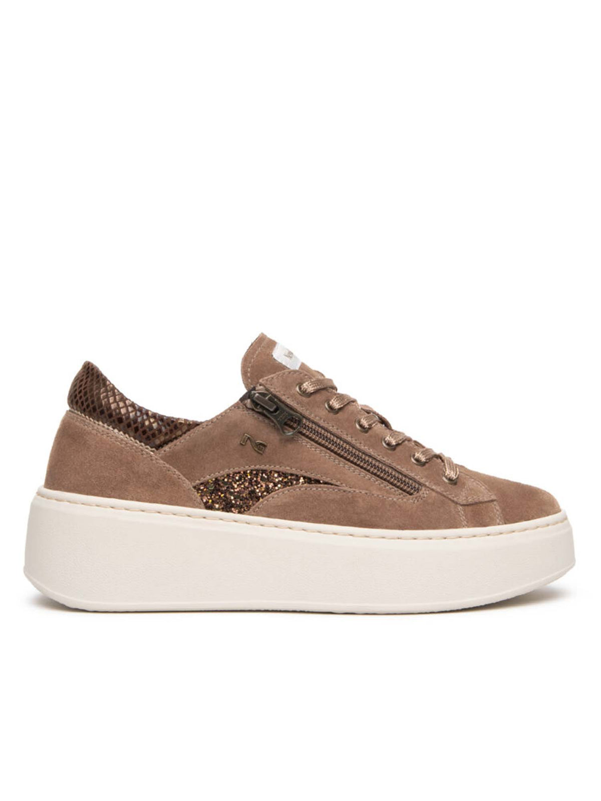 Nero giardini string stringata da donna bronzo
