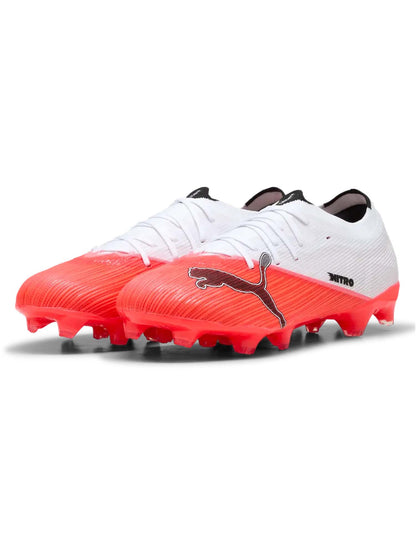 Puma nitro match fg scarpa calcio da uomo bianco-arancio