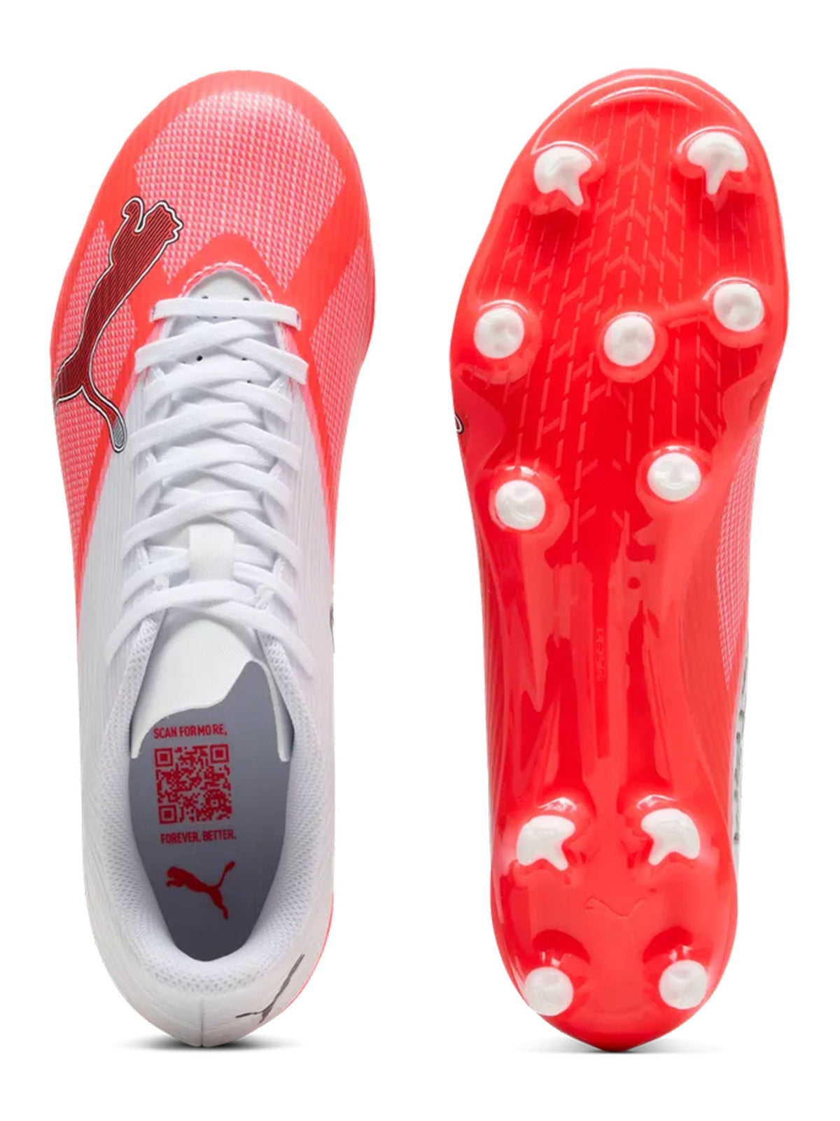 Puma play fg scarpa calcio da uomo bianco-arancio