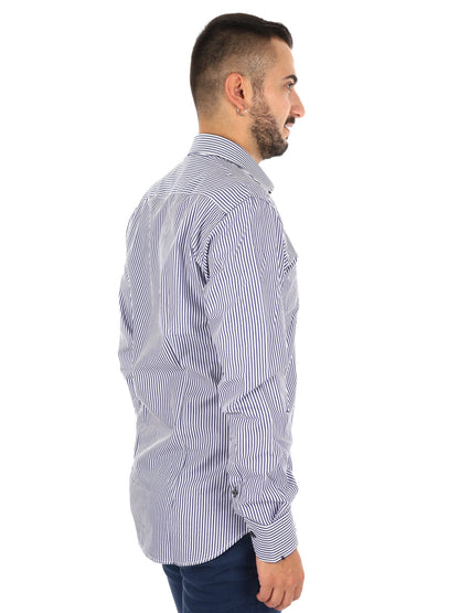 Fb camicia londra da uomo bianco-blu