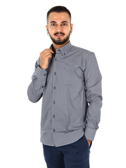 Fb camicia bd da uomo blu