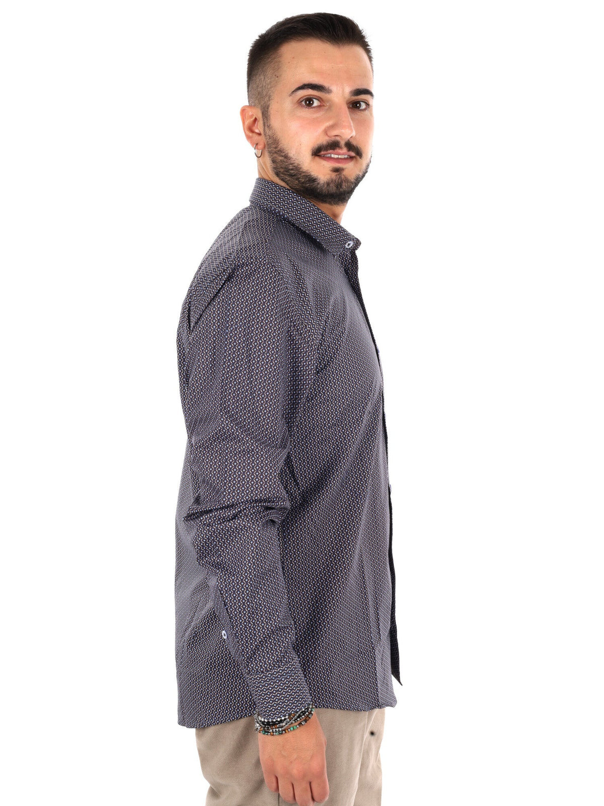 Fb camicia 448 da uomo blu