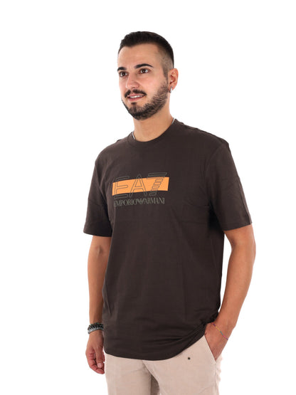 EA7 train visibility t-shirt da uomo marrone