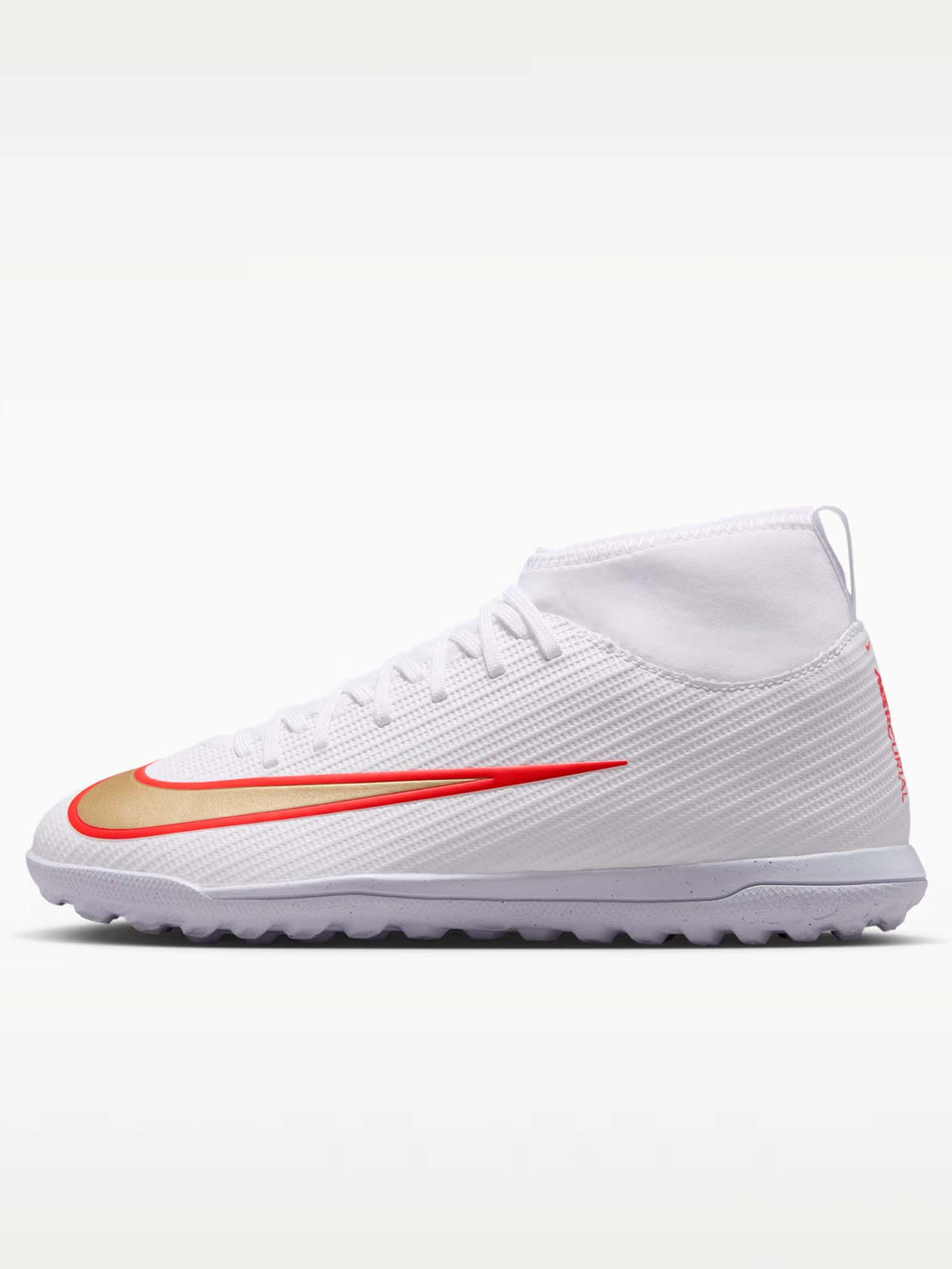 Nike mercurial super scarpa calcetto da bambino/a bianco-rosso