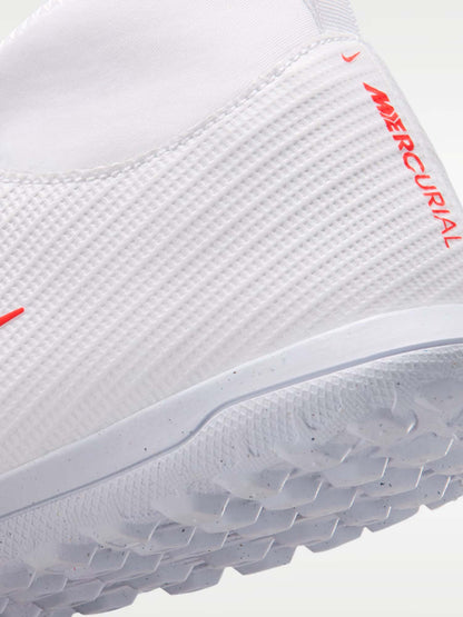 Nike mercurial super scarpa calcetto da bambino/a bianco-rosso
