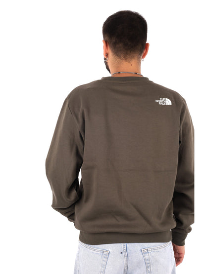 Tnf m sibli reg crew felpa da uomo verde militare