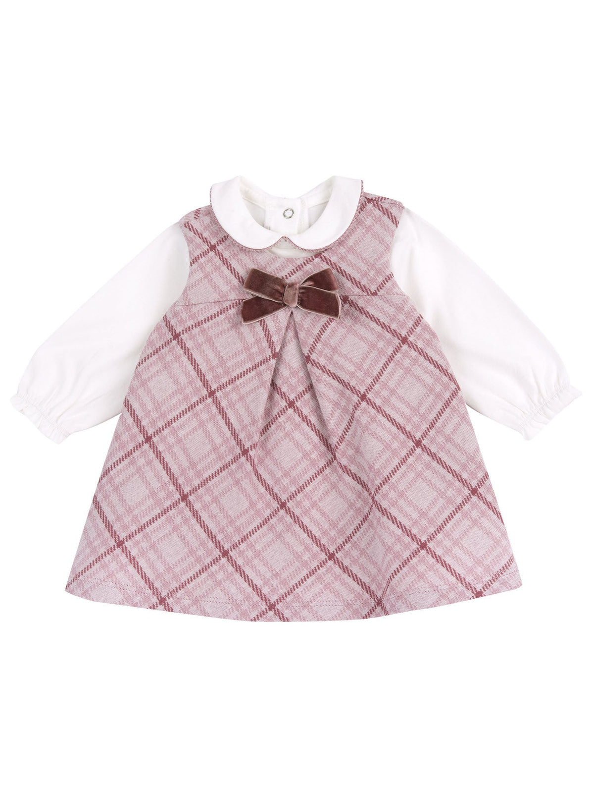 Chicco body+vestito vestito da bambino/a bianco rosa