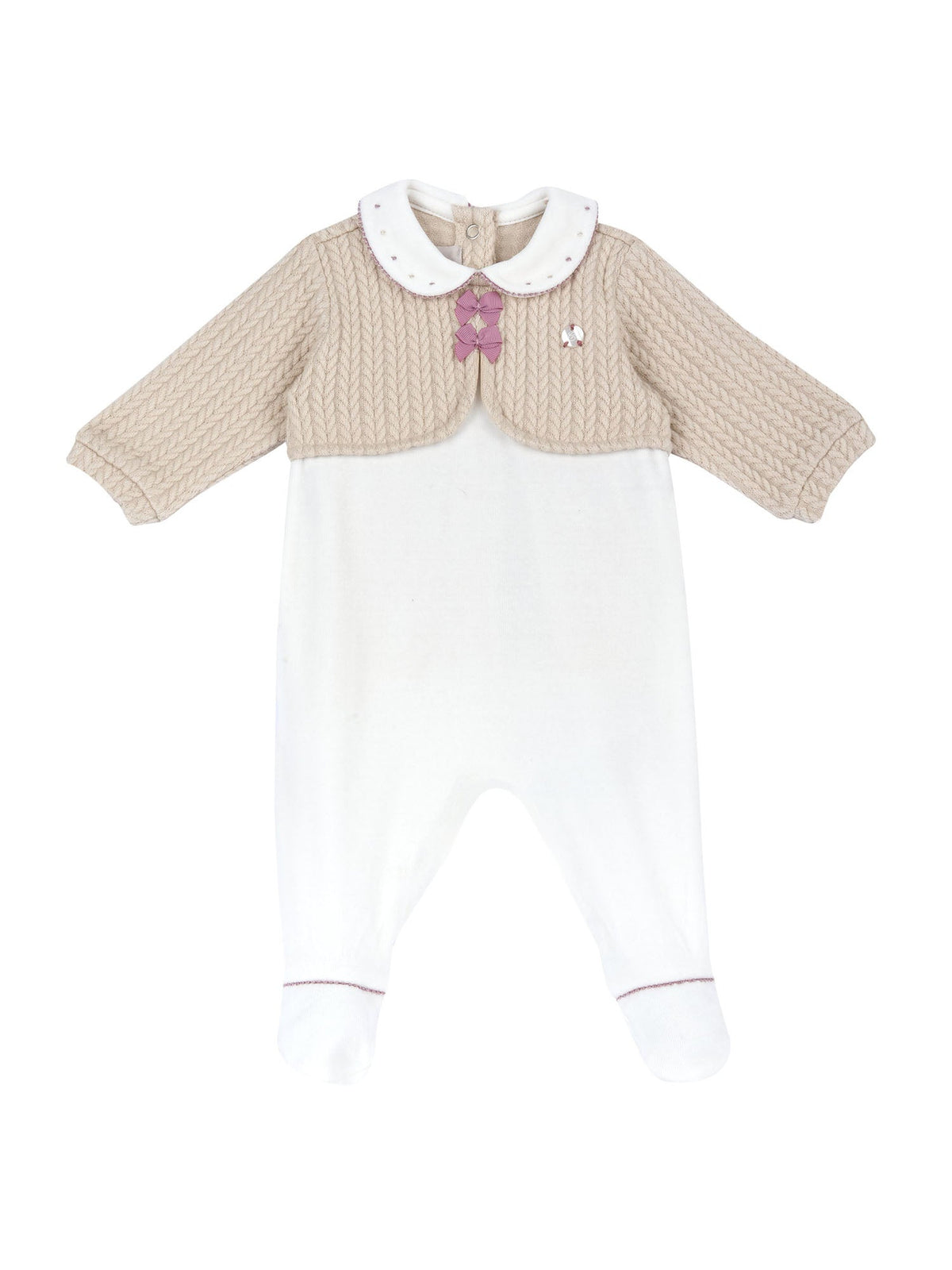 Chicco tutina da bambino/a beige bianco