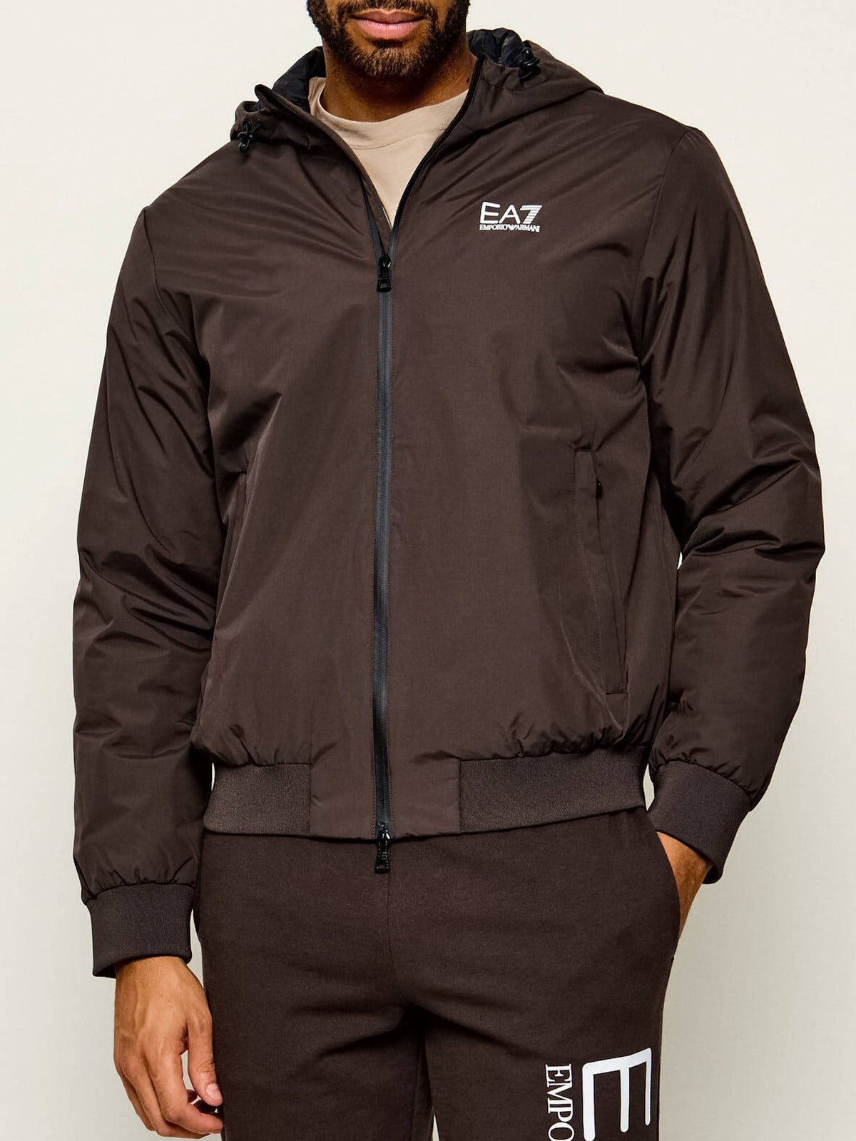 EA7 train core fl giubbino da uomo marrone