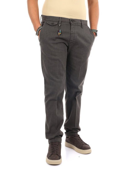 Fb panta diagonale pantalone da uomo fango