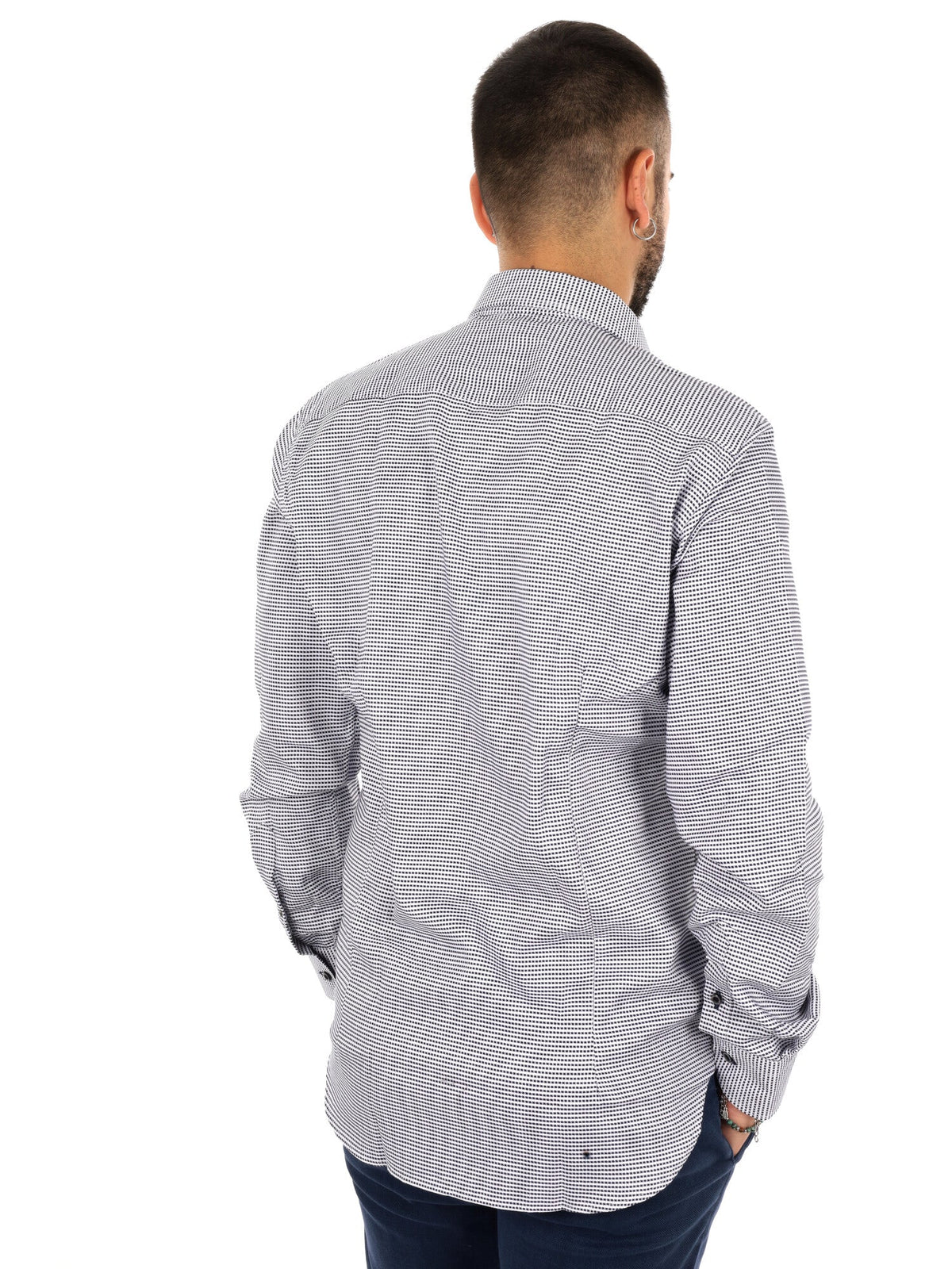 Fb camicia londra da uomo bianco-blu