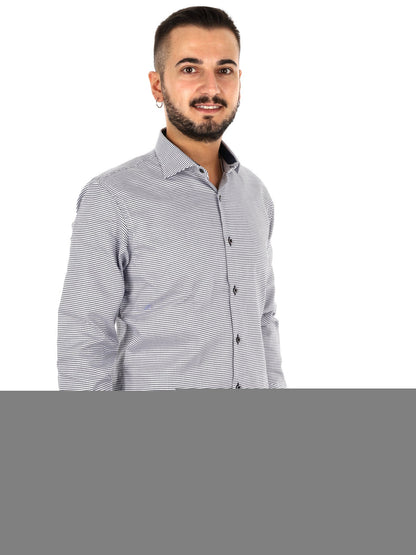 Fb camicia londra da uomo bianco-blu