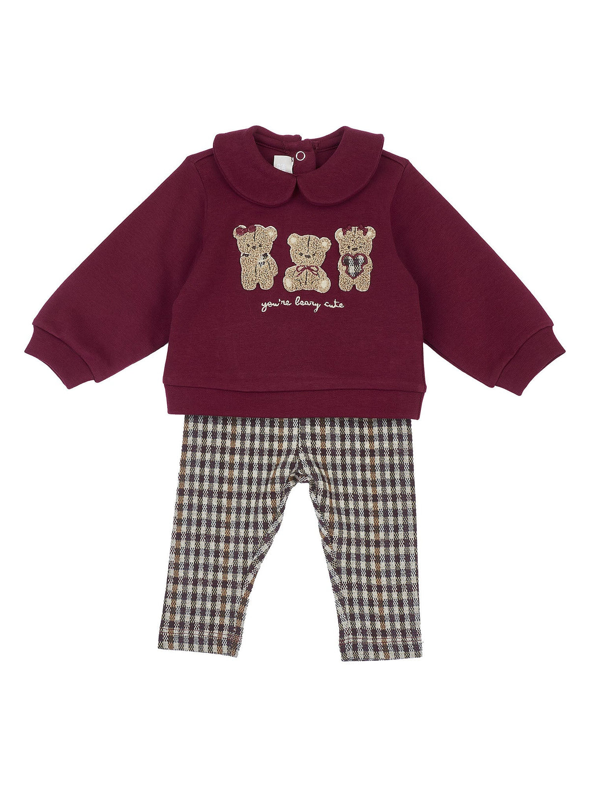 Chicco t-shirt+leggi completo da bambino/a bordeaux